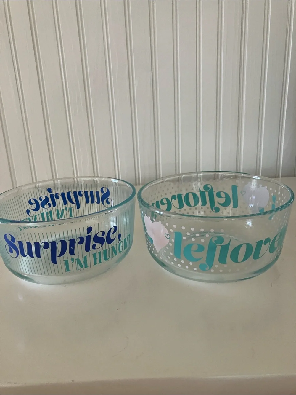 Clear Glass Pyrex Bowls from “Eat My Words” Collection